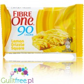 Fiber One 90 Calorie Lemon Drizzle Square - milk lemon soft snack bar 86kcal
