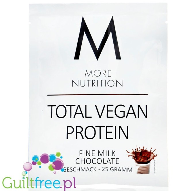 More Nutrition Total Vegan Protein Fine Milk Chocolate - wegańska odżywka na białku grochu, dyni i słonecznikowym