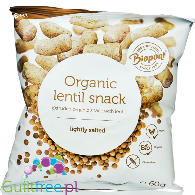 BioPont Lentil Salted Snack - ekspandowane solone chrupki soczewicowe