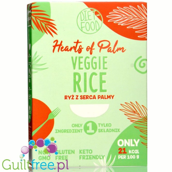 DIET FOOD palm heart pasta 21kcal, Brown Rice, 255g box