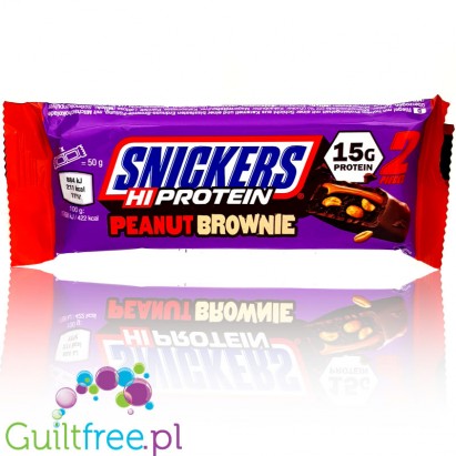 Snickers Hi-Protein Peanut Brownie - baton białkowy 15g białka
