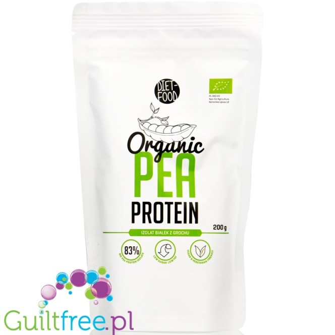 Diet Food Organic Pea Protein - bio białko grochu 100% bez słodzików i aromatów
