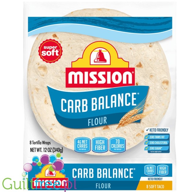 Mission Carb Balance Soft Tortillas - tortille niskowęglowodanowe 70kcal & 15g błonnika