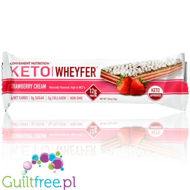 Convenient Nutrition Keto Wheyfer Bar, Strawberry Cream 