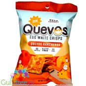 Quevos Keto Egg White Crisps, Quevos Rancheros - pikantne chipsy z białka jaj z olejem awokado