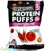 Shrewd Food Savory Protein Puffs, Sweet Thai Chili - chrupki z izolatem białka, 13g białka