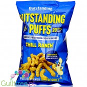 Outstanding Foods, Chill Ranch Protein Puffs - wegańskie chrupki proteinowe z super foods bez soi i glutenu
