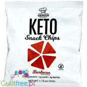 Genius Gourmet Keto Chips, Barbecue - pikantne keto chipsy z MCT