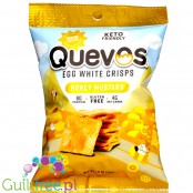 Quevos Keto Egg White Crisps, Honey Mustard - chipsy z białka jaj z olejem awokado, smak Miodowo-Musztardowy