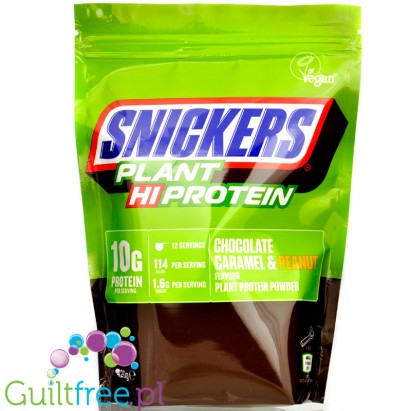 Snickers Hi-Protein Plant Dark Chocolate & Caramel - wegańska odżywka białkowa 0,87kg