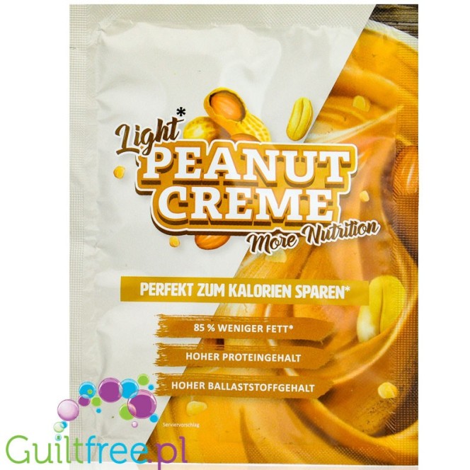 More Nutrition Light Peanut Creme - niskokaloryczne masło orzechowe instant ze stewią
