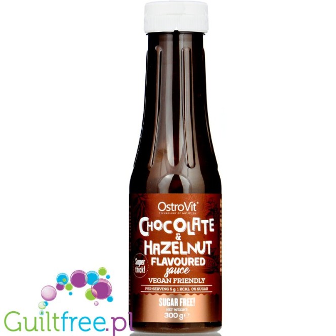 Ostrovit Chocolate Hazelnut Sauce - wegański syrop czekoladowo-orzechowy bez cukru 13kcal