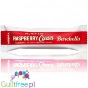 Barebells White Raspberry Cream no added sugar protein bar
