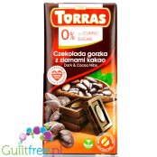 Torras sugar free dark chocolate with cocoa nibs