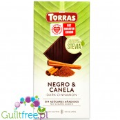Torras Dark & Cinnamon Stevia - gorzka czekolada bez cukru z cynamonem