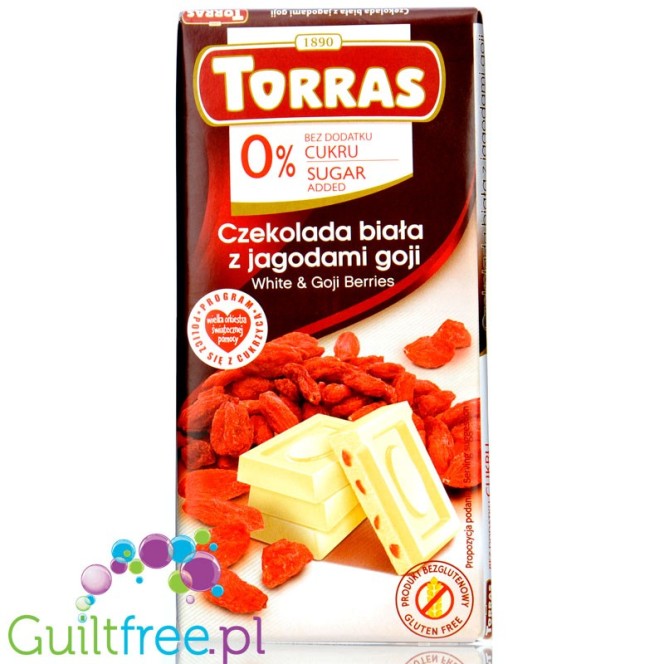Torras White chocolate with Goji berries without added sugar