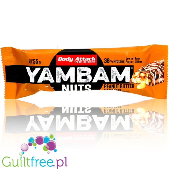 Body Attack Yam Bam Peanut Butter Caramel protein bar 55g