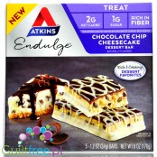 Atkins, Endulge Dessert Bars, PUDEŁKO Chocolate Chip Cheesecake
