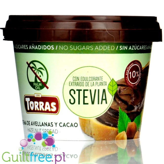Torras no added sugar chocolate & hazelnut spread with stevia