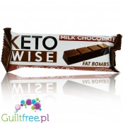 Healthsmart Keto Wise Fat Bombs Milk Chocolate solid bar 110kcal