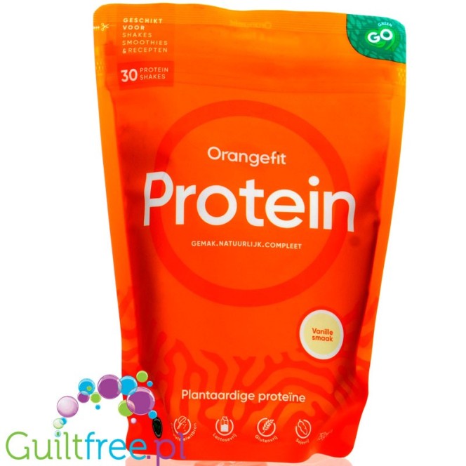 Orangefit Vegan Protein Vanilla - wegańska odżywka proteinowa bez soi, ze stewią, Wanilia