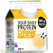 Eggy Food Your Daily Protein Drink Mango - 30g białka & 140kcal, szejk z białek jaj, bez laktozy