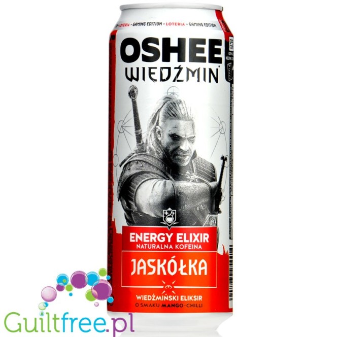 Oshee Wiedźmin Jaskółka - Mango Chilli, napój energetyczny z witaminami B & 160mg kofeiny
