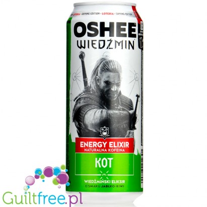 Oshee Wiedźmin Kot - Jabłko & Kiwi, napój energetyczny 160mg kofeiny