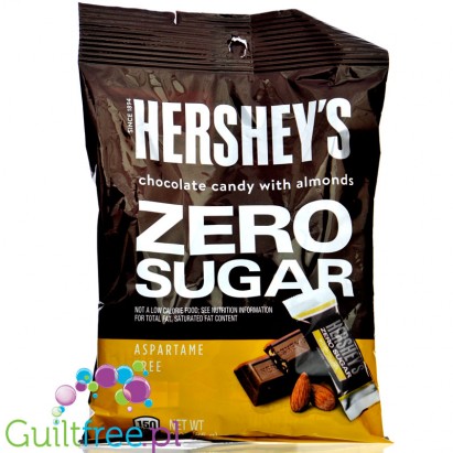 Hershey's Zero Sugar Chocolate with Almonds Pouch 3oz (85g)