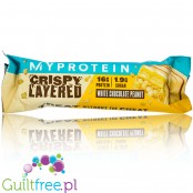 MyProtein Layer Crispy White Chocolate Peanut - sześciowarstwowy baton białkowy