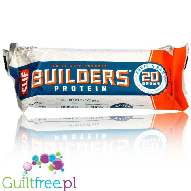 CLIF Builders Chocolate - bezglutenowy baton proteinowo-energetyczny bez mleka i słodzików 20g białka