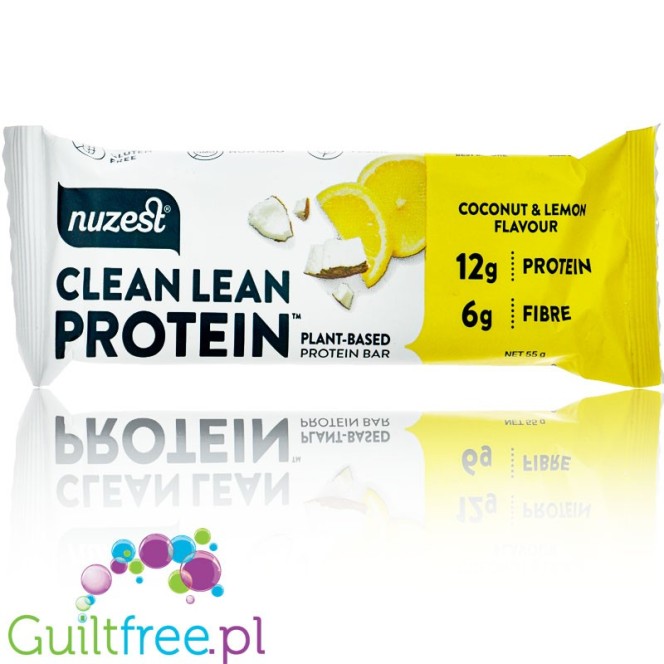 Nuzest Clean Lean Protein Bar Coconut - clean vegan protein bar with no sweeteners