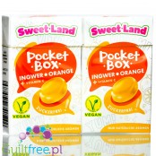Sulá Sweet Land, Ingwer Orange - wegańskie landrynki bez cukru, Imbir & Pomarańcza 2 x 44g