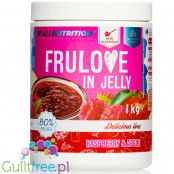 AllNutrition Frulove in Jelly Raspberry & Apple - frużelina Malina & Jabłko bez dodatku cukru z całymi owocami