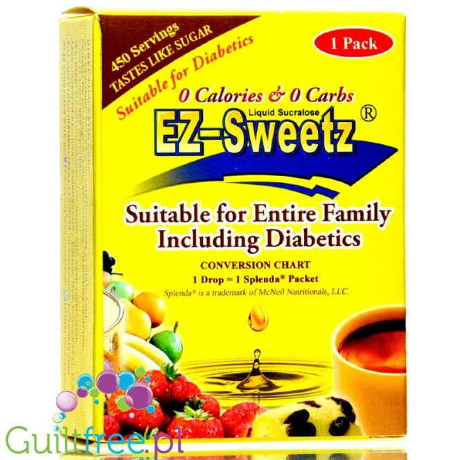EZ-Sweetz sukraloza płynny słodzik, 400 porcji