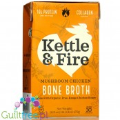Kettle & Fire Bone Broth, Mushroom Chicken - organiczny bulion, gotowy wywar drobiowo-grzybowy