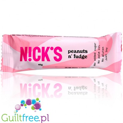N!CK'S Nick's Peanut n Fudge Milk Chocolate Bar, No Added Sugar, Gluten Free