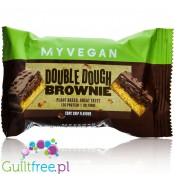 MyProtein Vegan Double Dough Brownie Chocolate Chip - wegańskie ciacho proteinowe, 3 pyszne warstwy & 13g białka