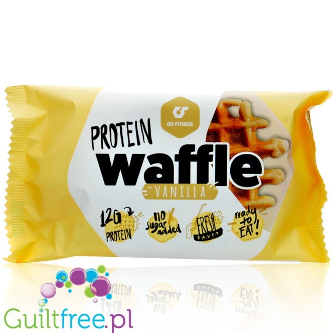 Go Fitness Protein Waffle Vanilla - waniliowy gofr proteinowy 12g białka & 205kcal