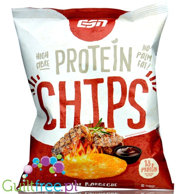 ESN Vegan Protein Chips Hot Barbecue - wegańskie chipsy białkowe BBQ 36% białka