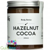Body Genius Hazelnut & Cocoa Cream - krem czekoladowo-laskowy bez cukru i bez maltitolu, słodzony stewią