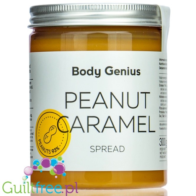 Body Genius Peanut Butter & Salted Caramel - krem orzechowy Słony Karmel bez cukru i bez maltitolu