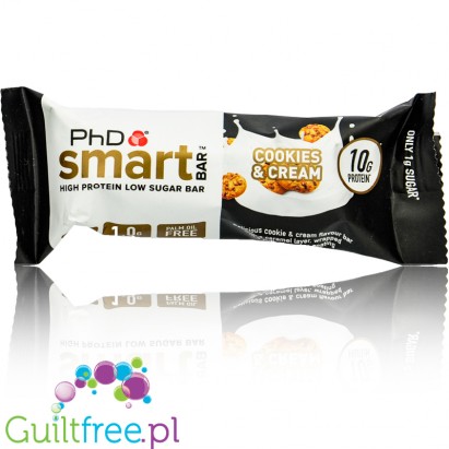 Phd Smart Cookies & Cream Snack - baton proteinowy 120kcal & 10g białka