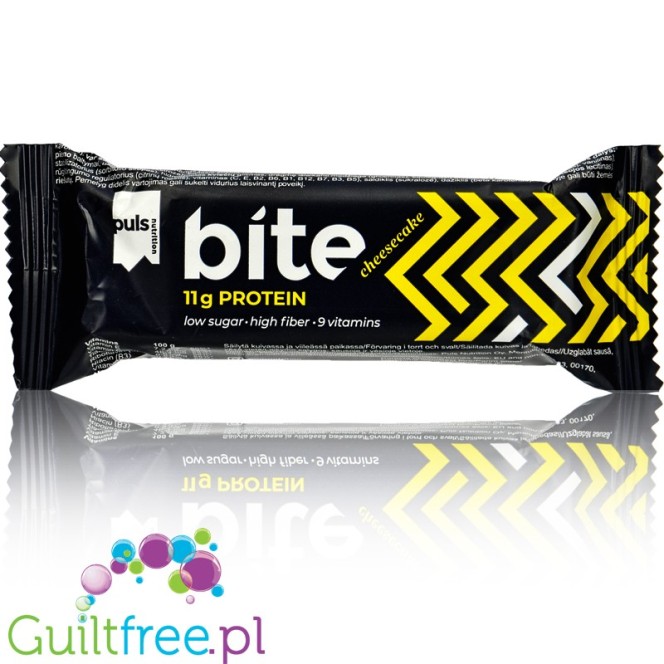 Puls Nutrition Bite Protein Cheesecake - lekki baton proteinowy 111kcal & 11g białka