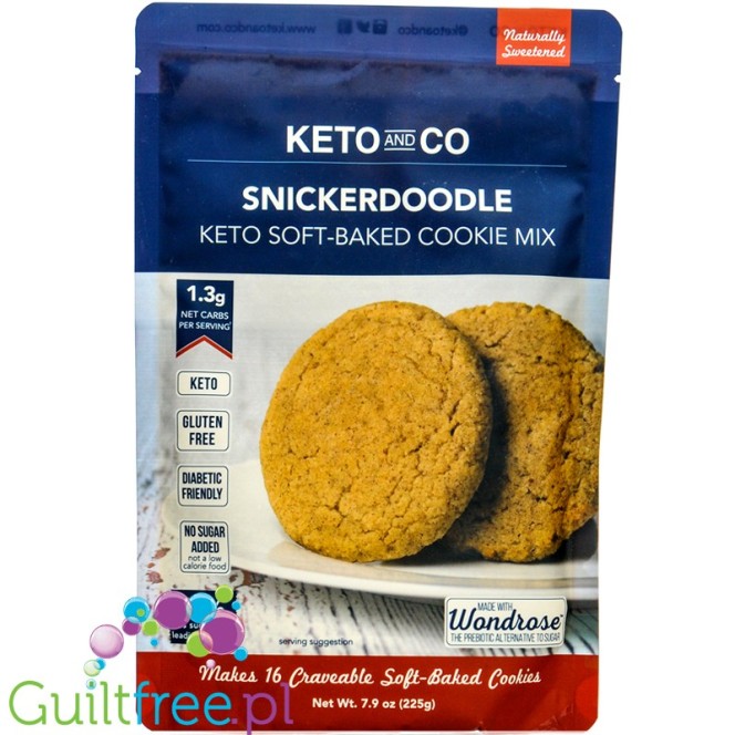 Keto & Co Keto Soft-Baked Snickerdoodle Cookie Mix - mix do niskowęglowodanowych ciasteczek cynamonowych bez cukru