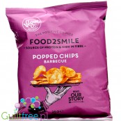 Food2Smile Popped Chips Barbecue - Baked protein crisps with reduced fat *, BBQ flavor
