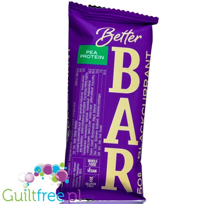 Better Bar Blackcurrant - clean vegan protein bar