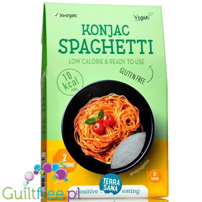 Terrasana Konjak Noodle Spaghetti - organiczny makaron konjac bez kalorii, nitki