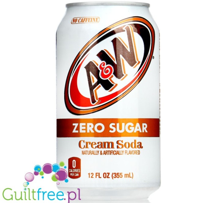 A&W Cream Soda Zero 355ml - piwo korzenne bez cukru 0kcal