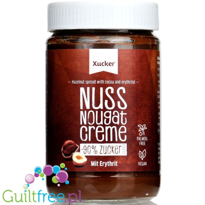 Xucker Nuss Nougat Creme - Krem czekoladowo-nugatowy tylko z erytrytolem 90% mniej cukru